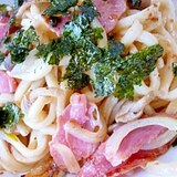 ベーコン&しめじ&玉ねぎの和風焼きうどん＊＊